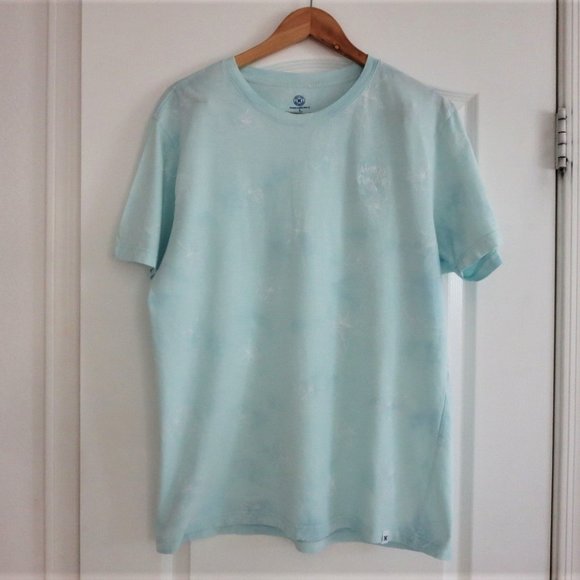 Hurley Other - Like New Men's Hurley Powder Blue Embroidered Short Sleeve T-shirt L Hibiscus